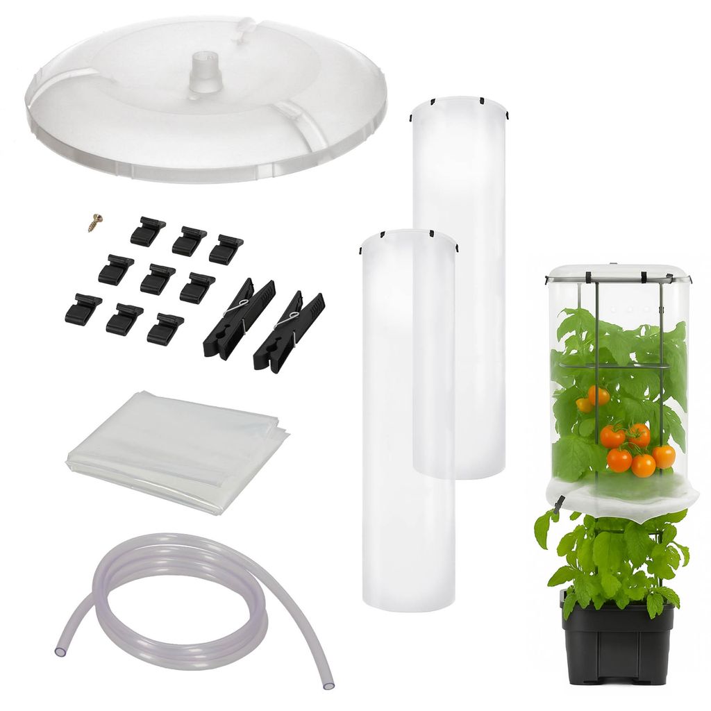 KOTARBAU 2er Set Schutzfolie für Tomatenpflanze 40 cm x 148 cm Tomatenschutzfolie Schutzfolie Reifehaube Reifefolie Gewächshaus Klein Trans...