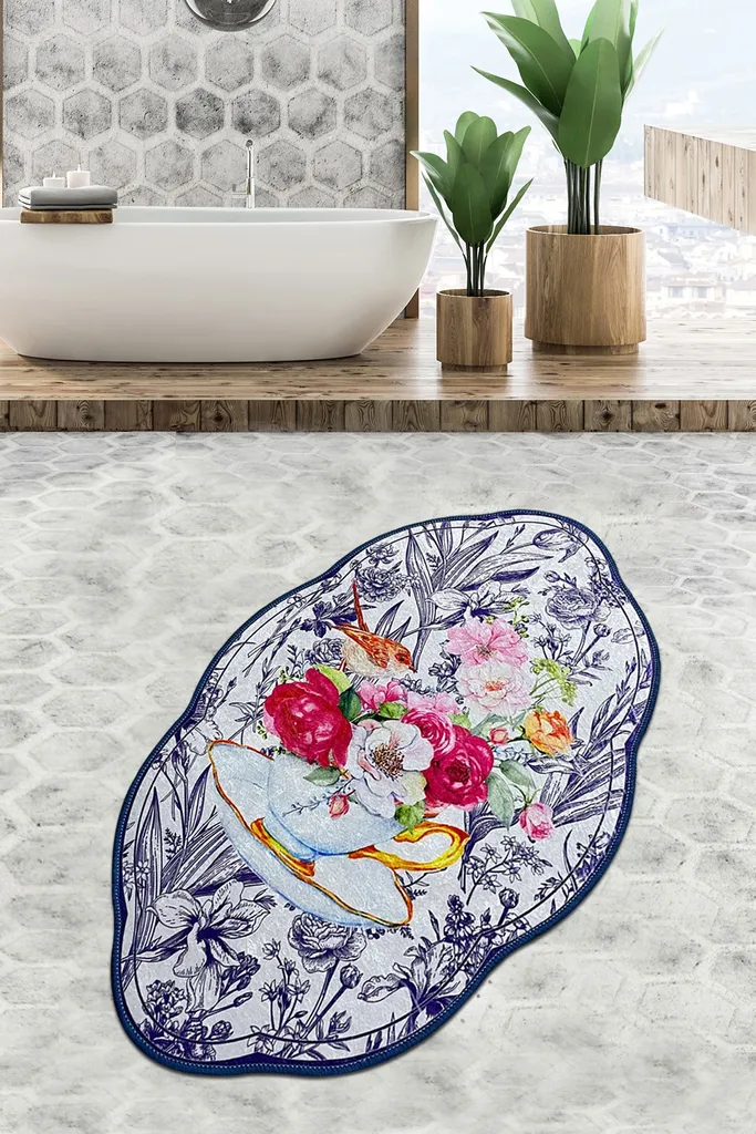 Tapis de bain 700 g/m² Mijolnir Birdie CHL5138 en polyester soyeux