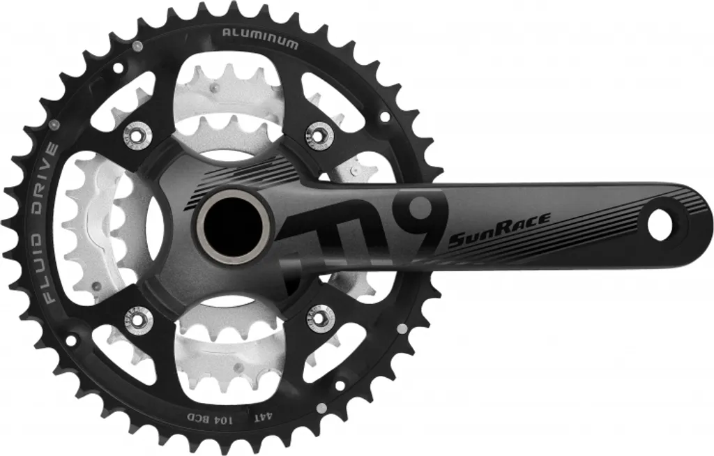Pédalier Robuste SunRace FCM954 44/32/22z avec Manivelles 175mm Noires