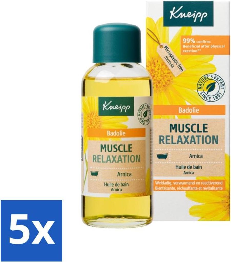 Kneipp - Badeöl - Arnika - Für Muskeln und Gelenke - 100 ml - Vorteilspack - 5 Stücke