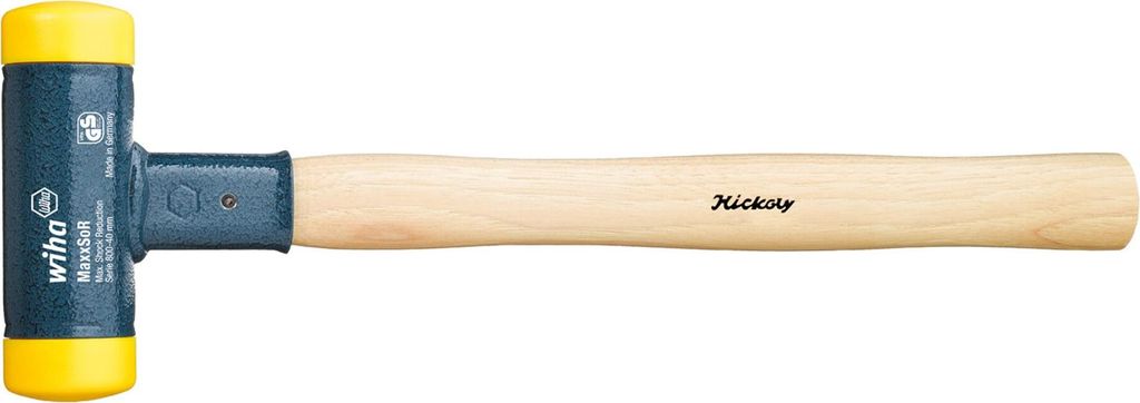 Wiha Premium Schonhammer rückschlagfrei mit Hickory Holzstiel 40mm