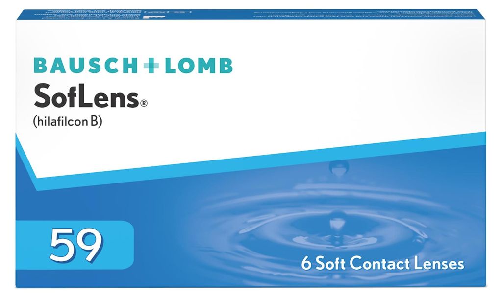 Bausch + Lomb SofLens 59 Monatslinsen, sphärische Kontaktlinsen, 6 Stück