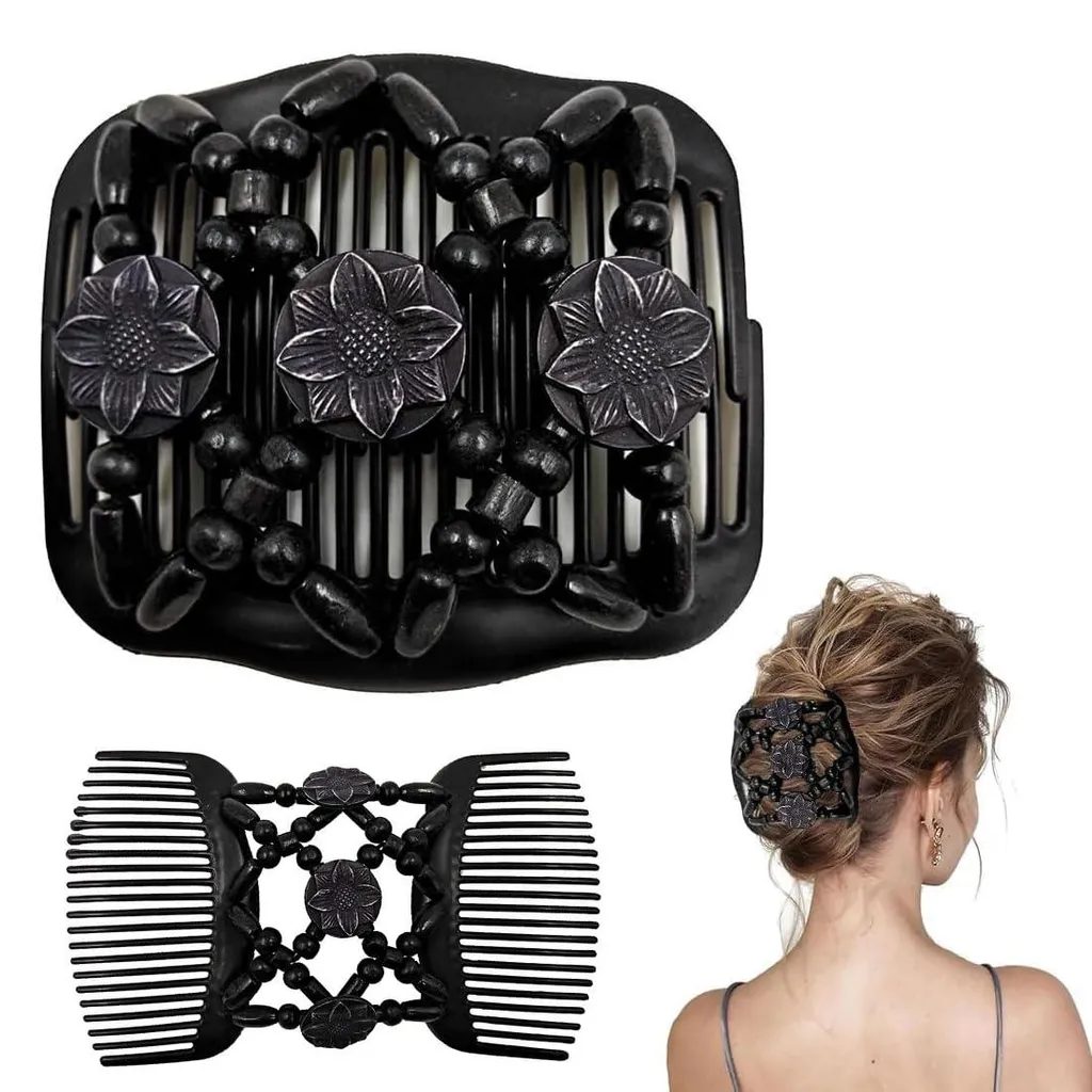 Peigne de coiffure avec perles pour chignon facile et barrette femme