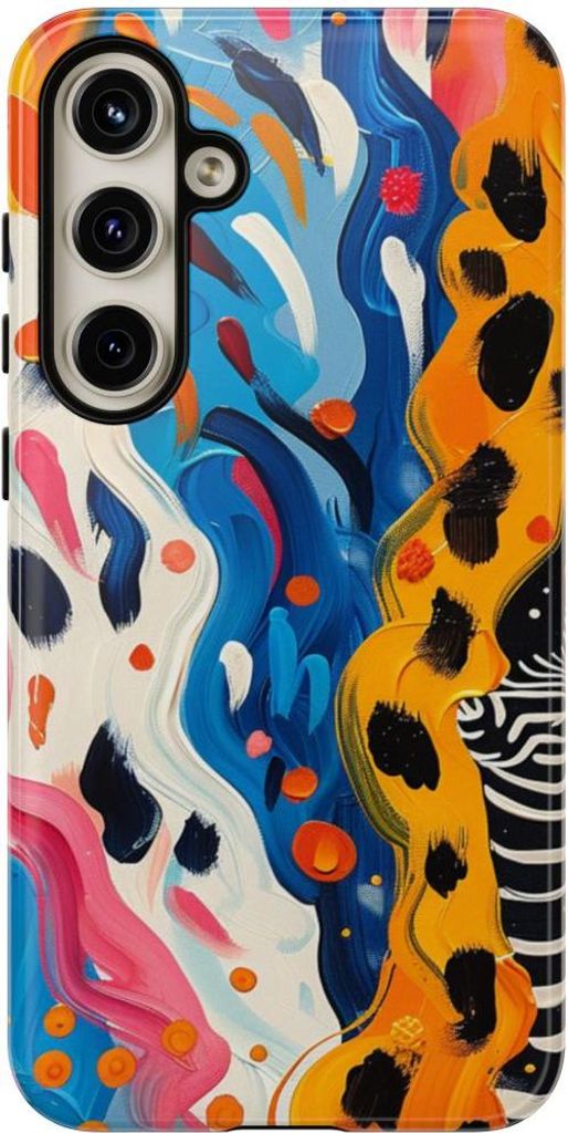 Abstraktes, farbenfrohes Zebramuster – Hülle Kompatibel mit Samsung Galaxy S24 Plus