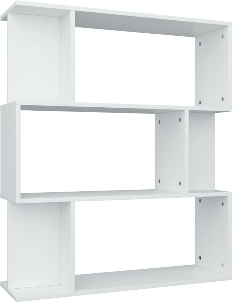 Bücherregal/Raumteiler Weiß 80x24x96 cm Holzwerkstoff