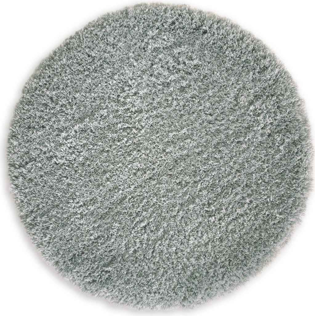 WohnDirect Hochflor Badematten Rund MALMÖ Grau Ø 90 cm