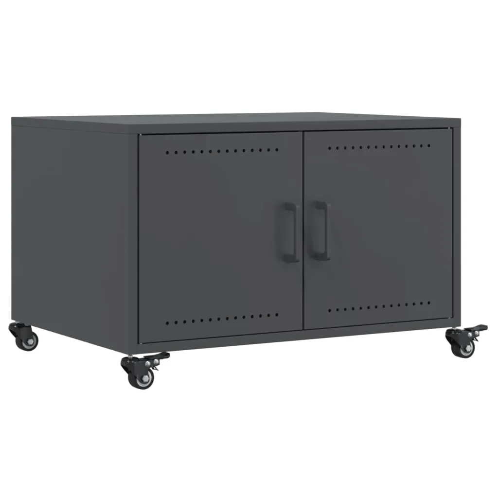Tavolino antracite 68x50x43,5 cm Acciaio laminato a freddo