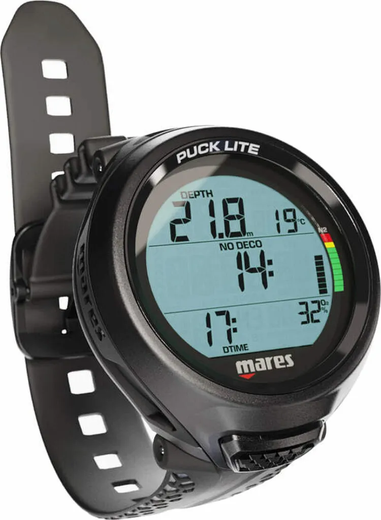 Ordinateur de plongée Mares Puck Lite - Écran LCD lisible et mode Nitrox