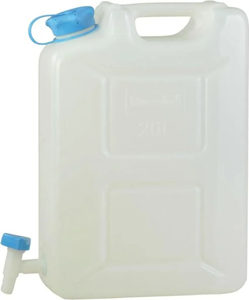 Jerrycan d'eau camping et chantier 20L avec robinet - Format compact
