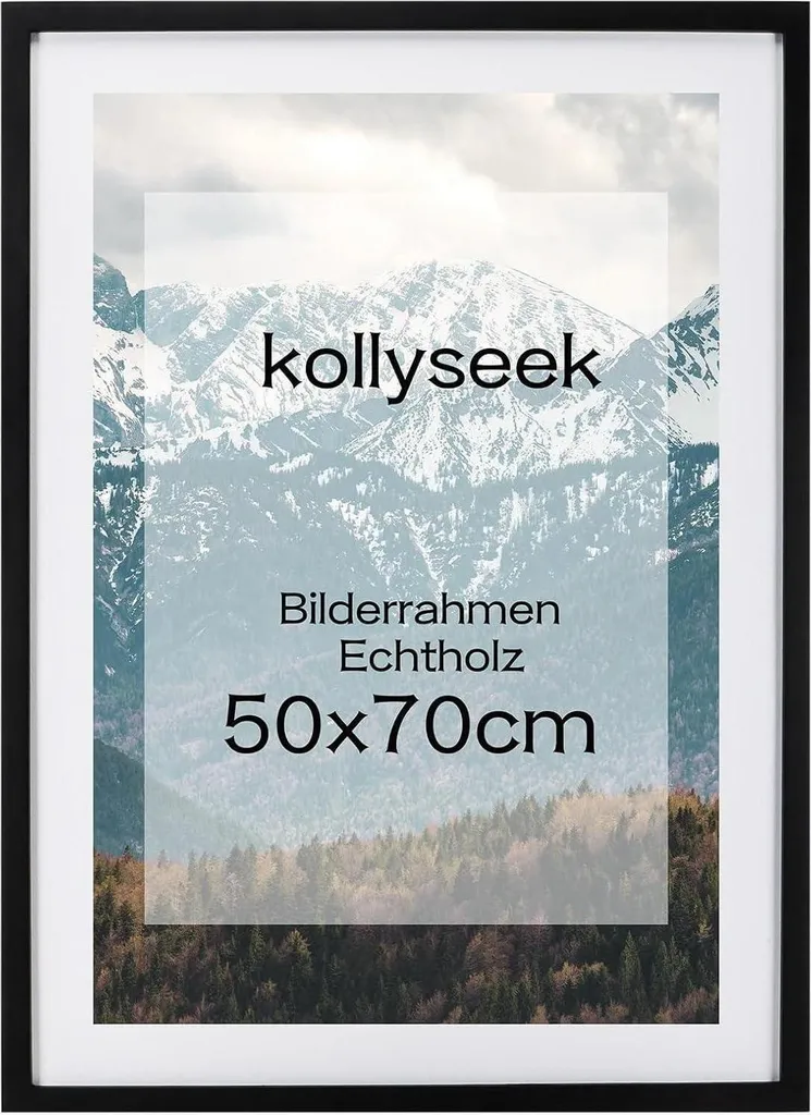 Cornice per Poster 50x70 Kollyseek Legno Nero - Soluzione Expo Professionale