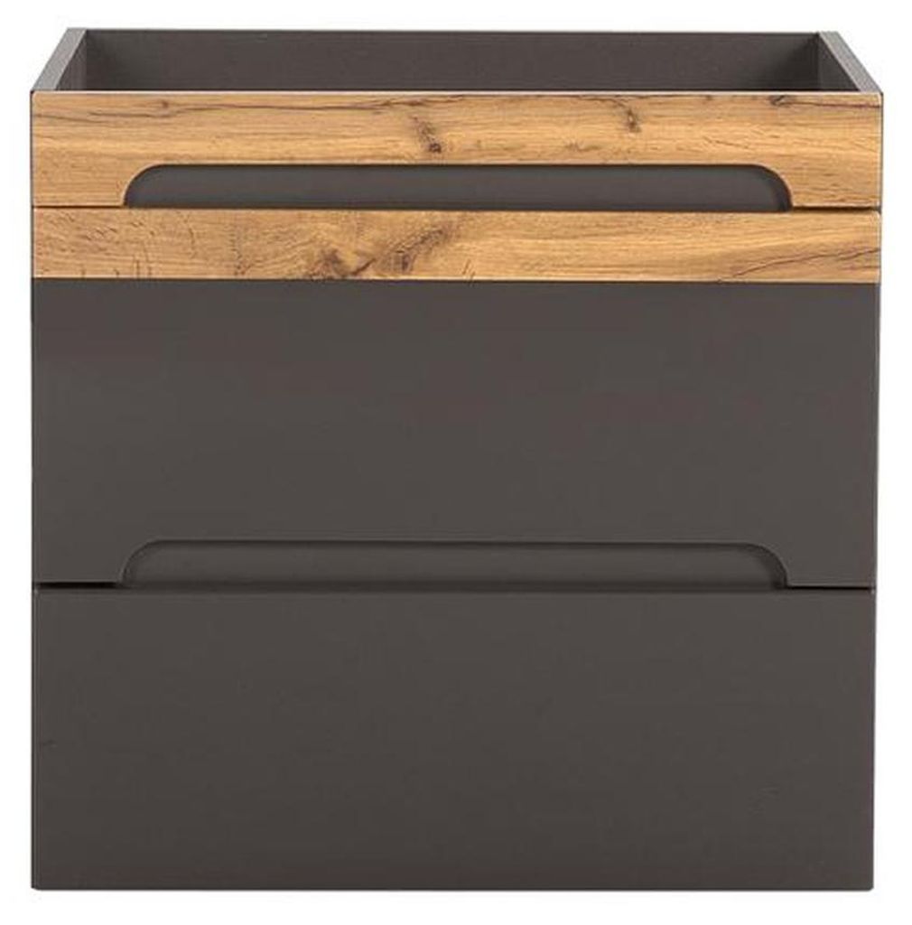 Badmöbel Set 60cm Waschbecken mit Unterschrank Waschtisch Schublade Hängeschrank