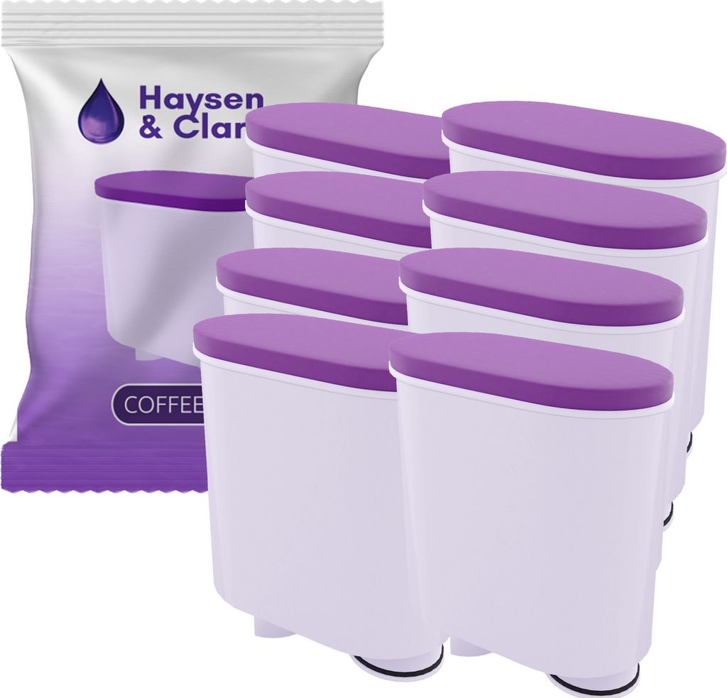 Haysen & Clarvis 8er Pack AquaClear Wasserfilter Für Saeco und Philips Kaffeevollautomat AquaClean CA6903/10 CA6903/22 CA6903 Kalkfilter, WES040