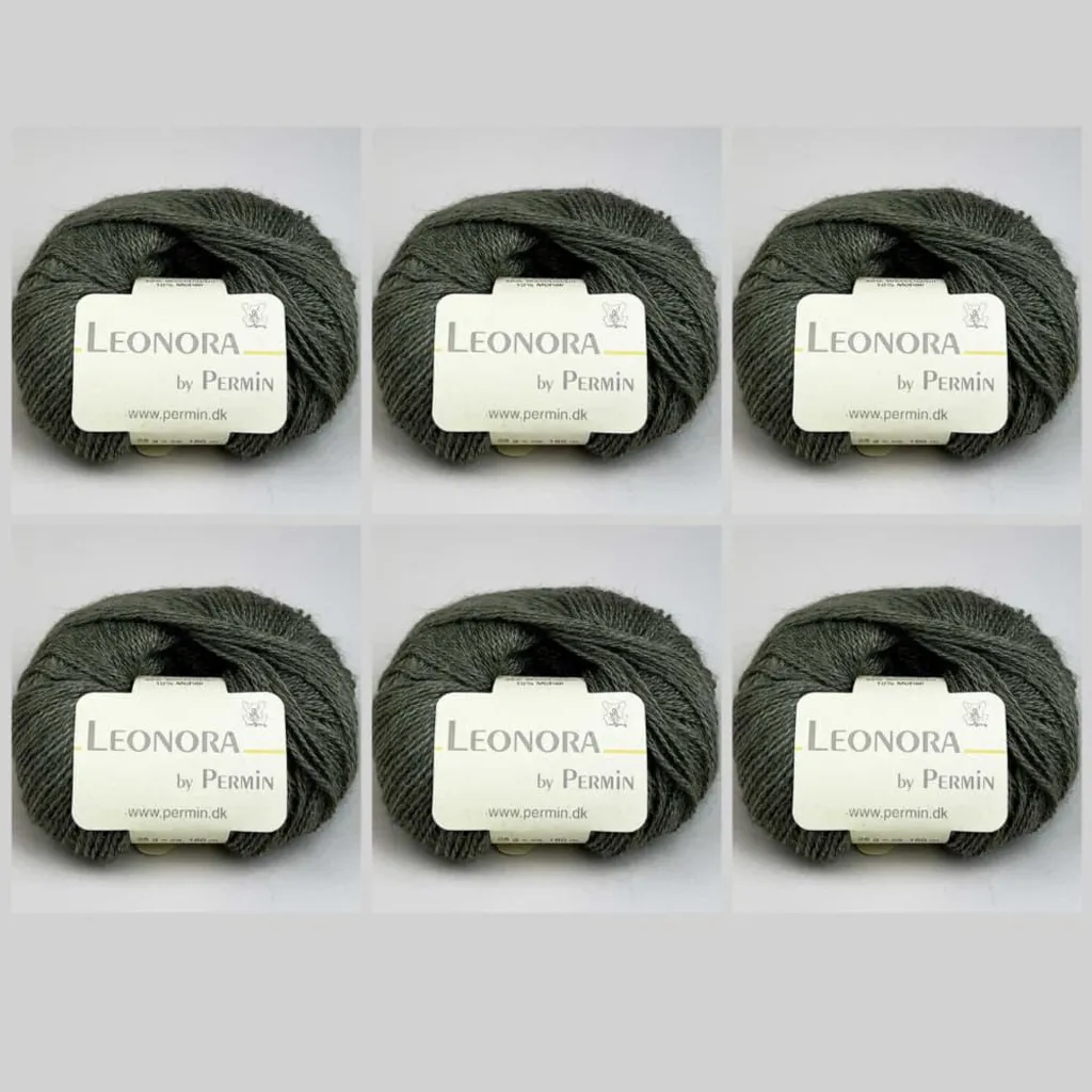 Laine Leonora Permin soie laine mohair - 35 coloris militaires sombres