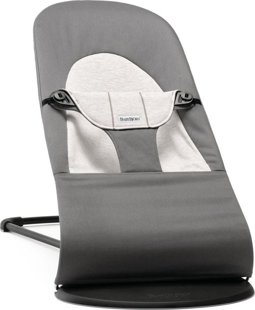 BabyBjörn Babywippe Balance Soft Woven Jersey Dunkelgrau grau