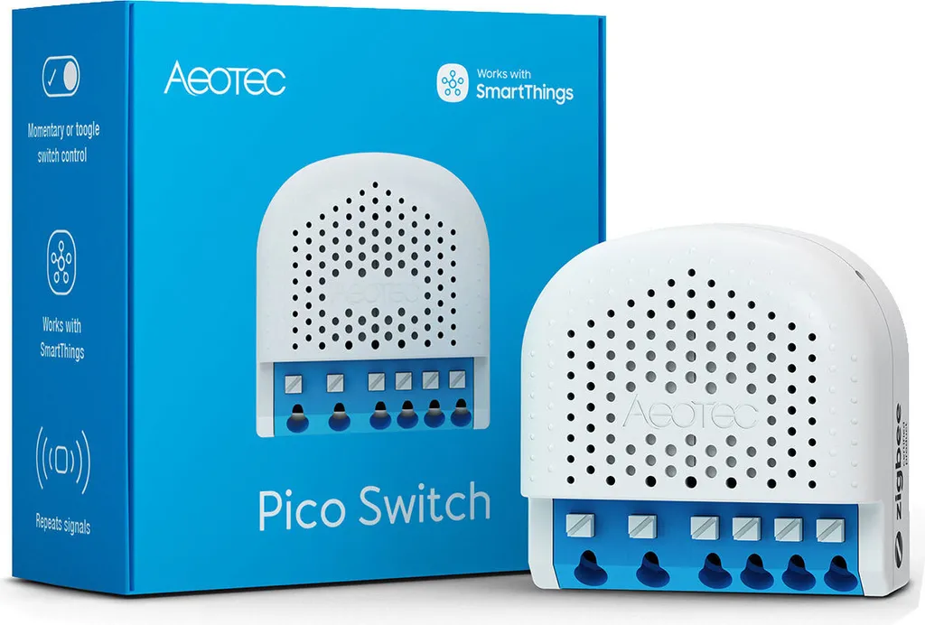Relais connecté encastrable Aeotec Pico Switch pour domotique Zigbee - 3