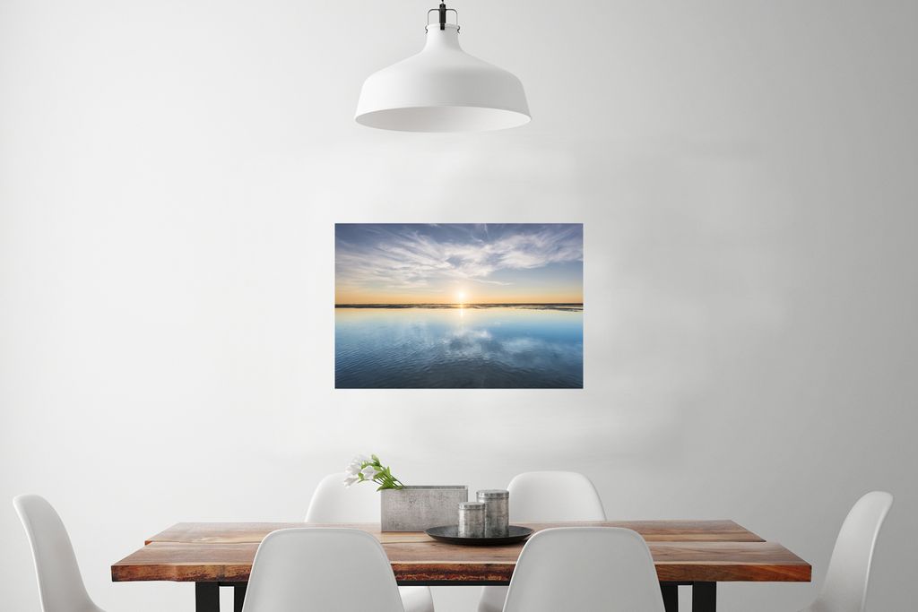 MuchoWow Poster Meer - Wolken - Sonne 60x40 cm - Schlafzimmerdekoration