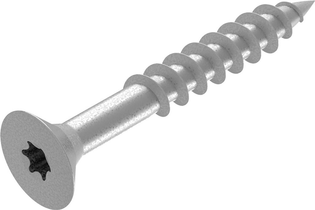 SECCARO Spanplattenschraube 4 x 25 mm, Edelstahl V2A VA A2, Holzschraube mit Teilgewinde, TX / Innensechsrund, 250 Stück
