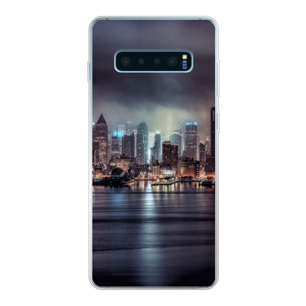 MuchoWow Handyhülle Schutzhülle Hülle für Samsung Galaxy S10 Lite New York - Amerika - Skyline Silikon Softcase Handy Hülle - Schutz