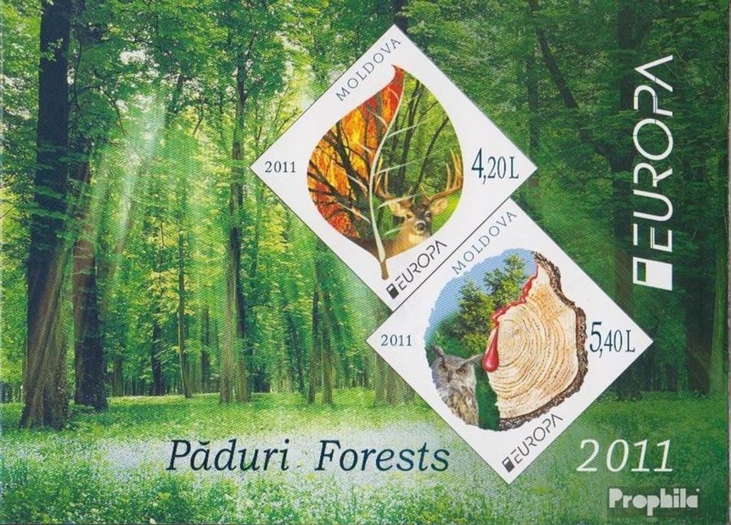 Briefmarken Moldawien 2011 Mi MH16 (kompl.Ausg.) postfrisch Wald