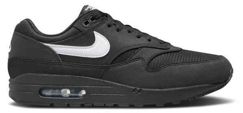 Nike Air Max 1 "Black & White Swoosh" Czarny/Biały, Zdjęcie produktu 