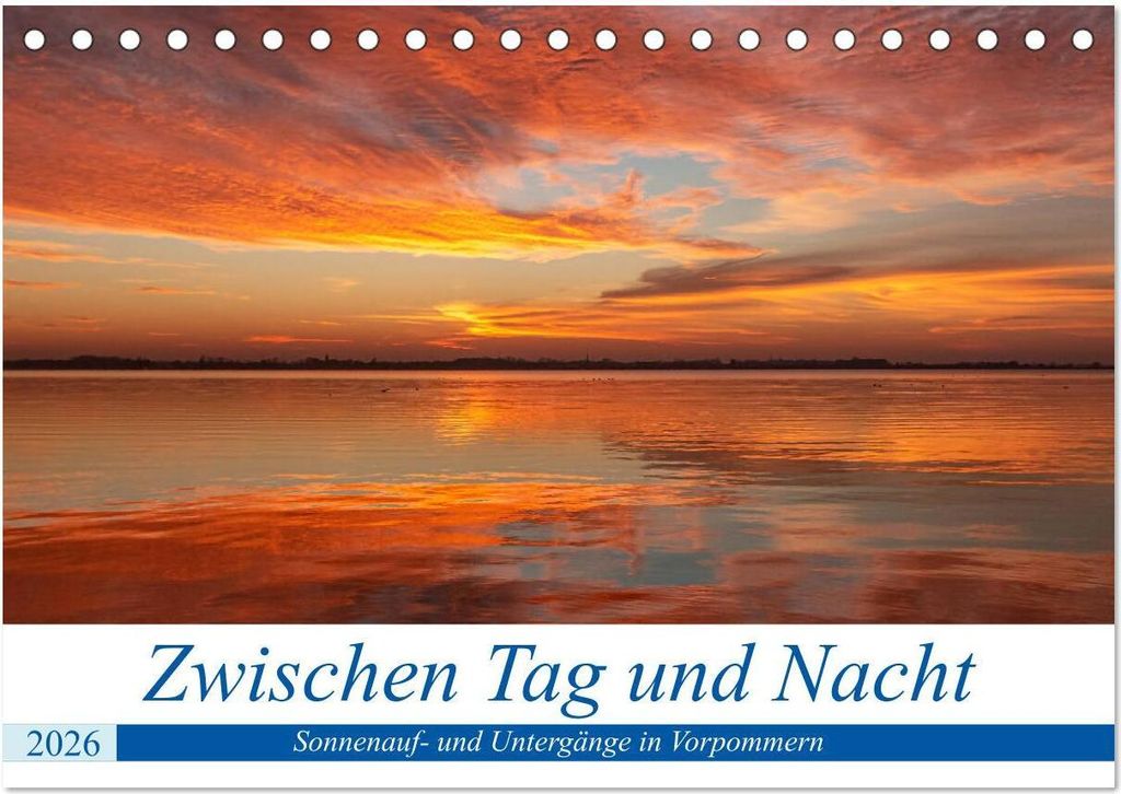 Vorpommern zwichen Tag und Nacht (Tischkalender 2026 DIN A5 quer), CALVENDO Monatskalender