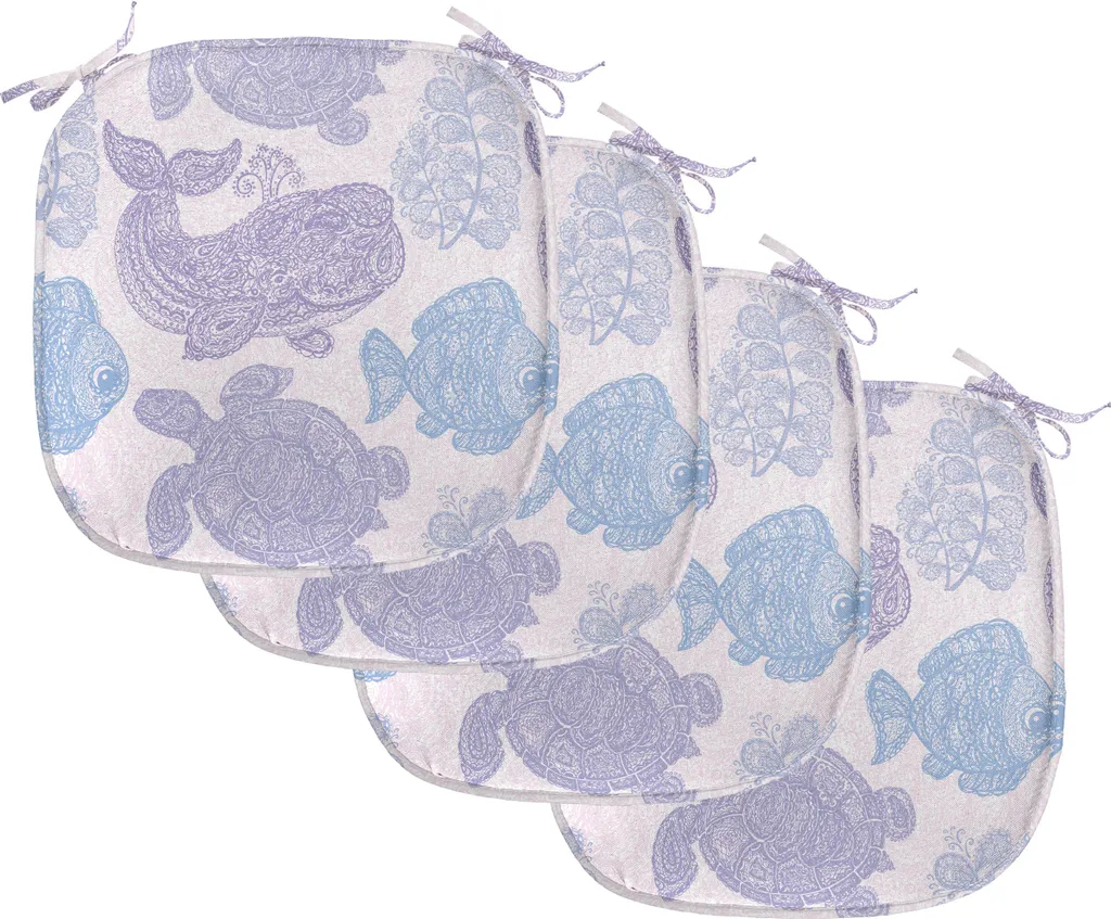 Coussins de Chaise Antiglisse et Imperméables 40x40 cm Design Rose