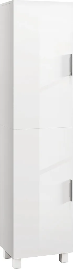 Meuble étroit pour toilette et petits espaces rangement colonne blanc