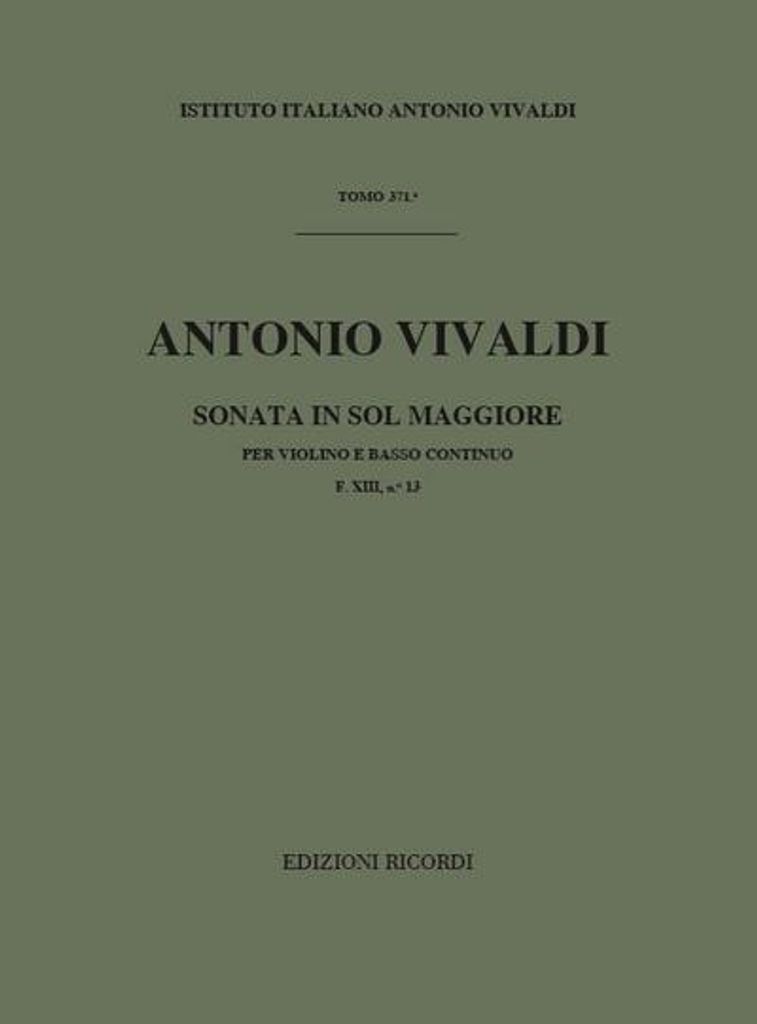Sonata in sol maggiore F.XIII:13 (RV25)per violino e basso continuo