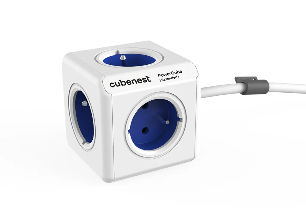 Cubenest Powercube Esteso 5 Prese 1,5m Bianco/Blu - Offerta Online