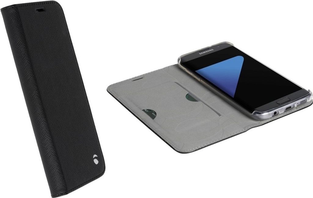 Krusell Tasche Malmö Folio Case 60580 für Samsung Galaxy S7 Edge - Schwarz