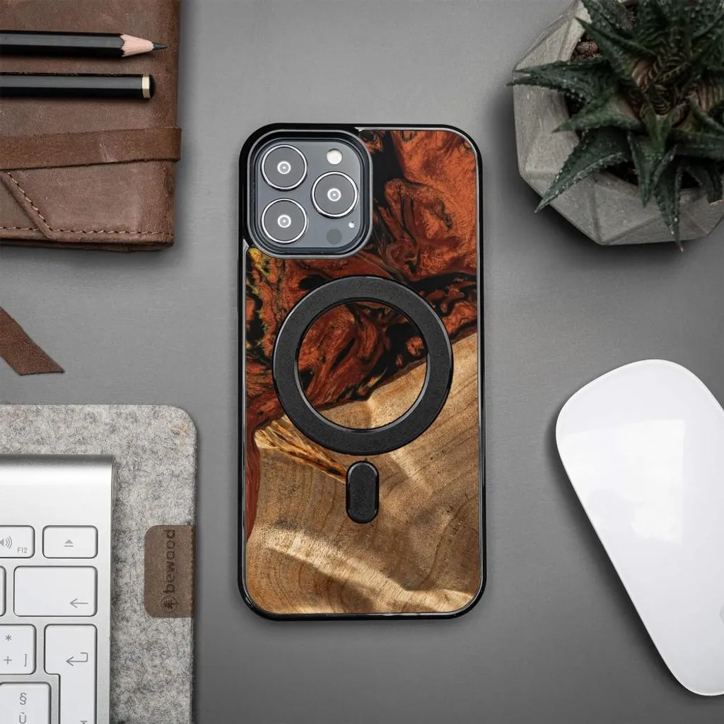 Custodia esclusiva Bewood per iPhone 13 Pro Max - 4 elementi - Fuoco con MagSafe - 3
