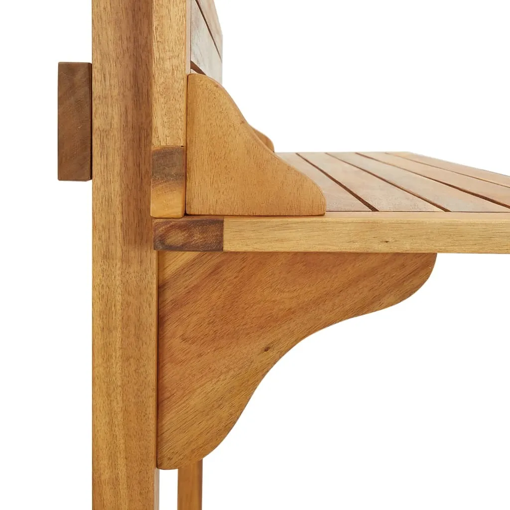 Tavolo Bar Balcone Legno Acacia 90x37 cm - Il Top per il Tuo Aperitivo - 6