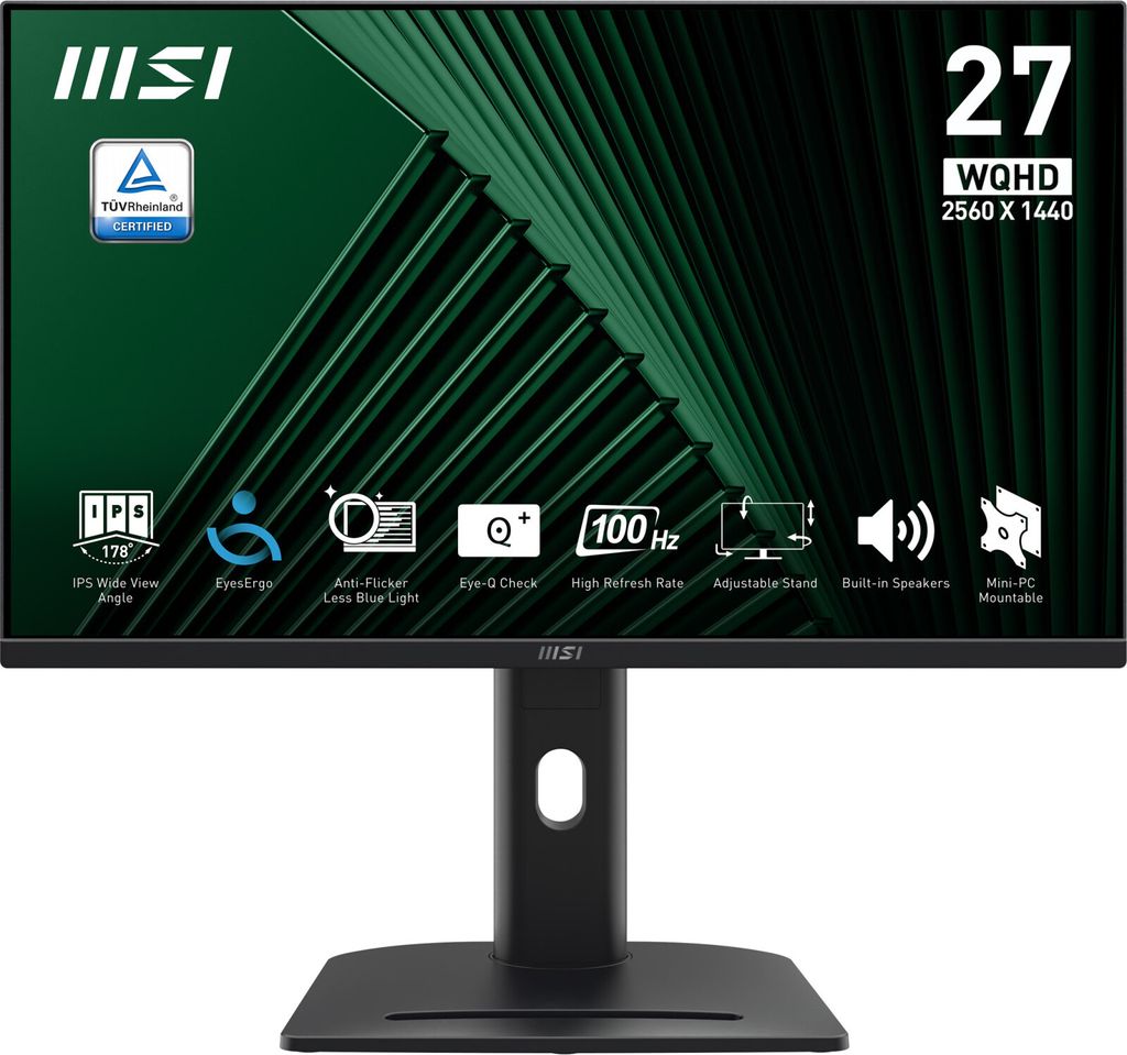 MSI Pro MP275QPG, 68,6 cm (27"), 2560 x 1440 Pixel, Wide Produktbild 