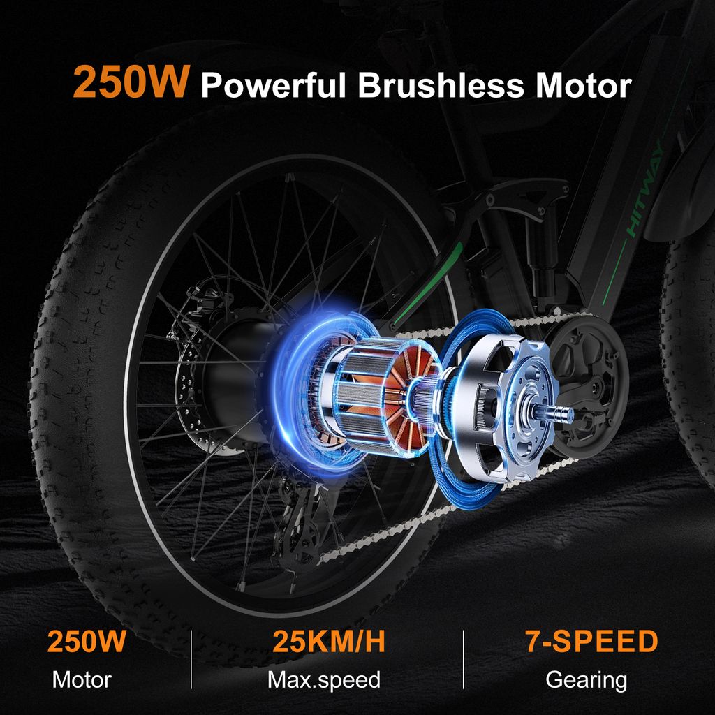 QIKAITU Elektrofahrrad Mit Doppelmotor, Straßenzulassung, 250W Elektri Mountainbike 26 X 4 Zoll Fat Tire Ebike 48v 23 Ah Herausnehmbarer Akku Blau QIKAITU Elektrofahrrad Mit Doppelmotor, Straßenzulassung, 250W Elektri Mountainbike 26 X 4 Zoll Fat Tire Ebike 48v 23 Ah Herausnehmbarer Akku Blau