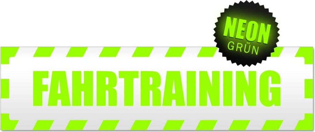 Fahrtraining gestreift Magnetschild Schild magnetisch