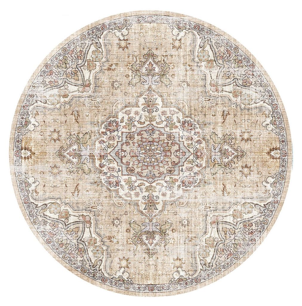 Volero - Tapis oriental rond - Leyla Medallion Taupe - Ø Image du produit 