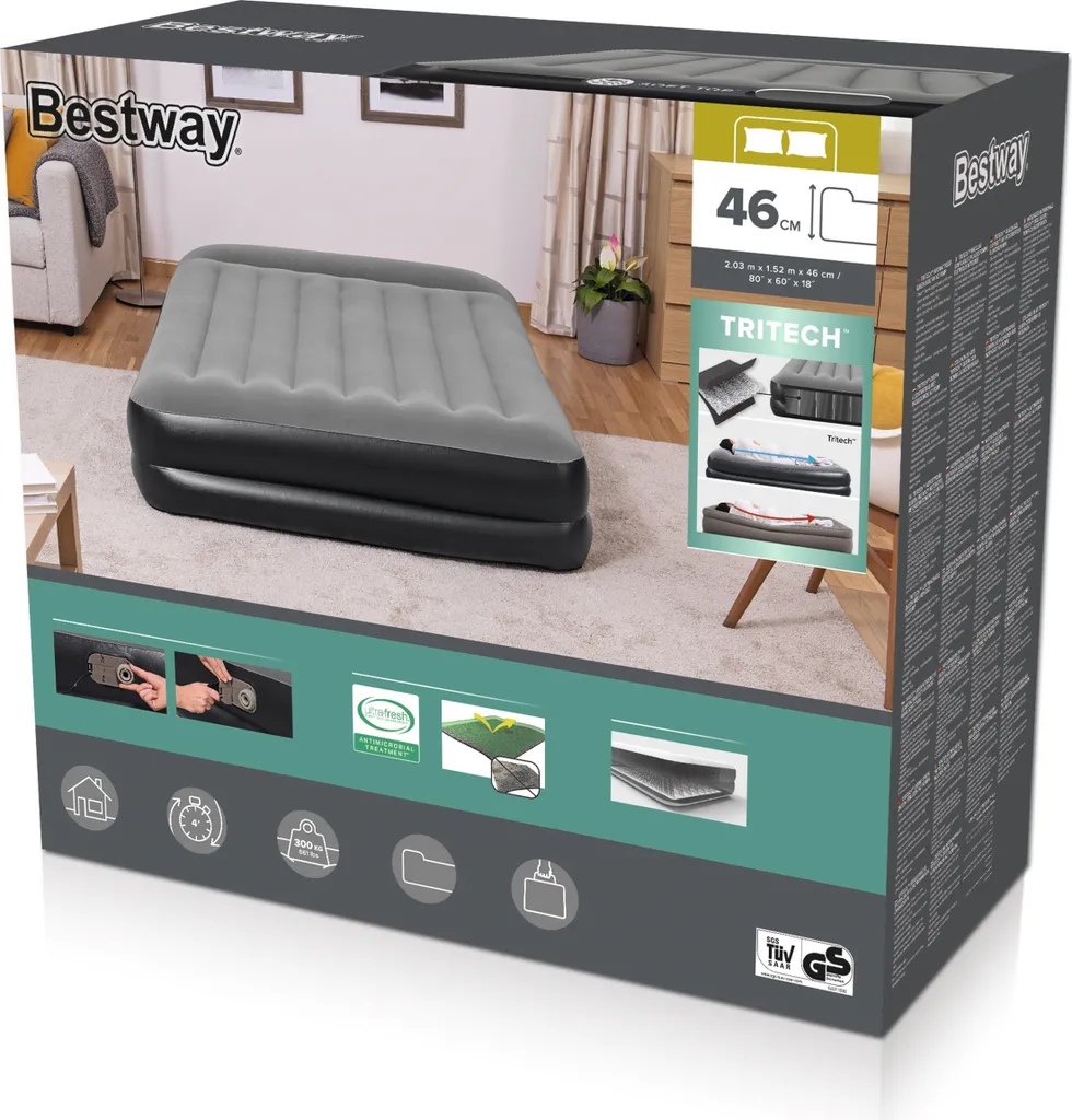 Matelas gonflable stable et ferme Bestway Aerolux ne se dégonfle pas