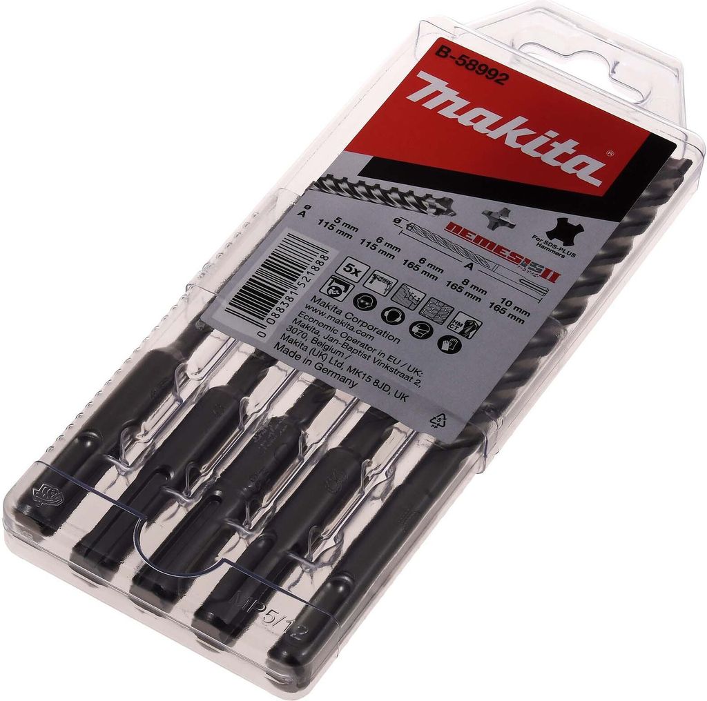 Makita B-58992 NEMESIS2 Bohrerset SDS+ 5tlg Produktbild 2