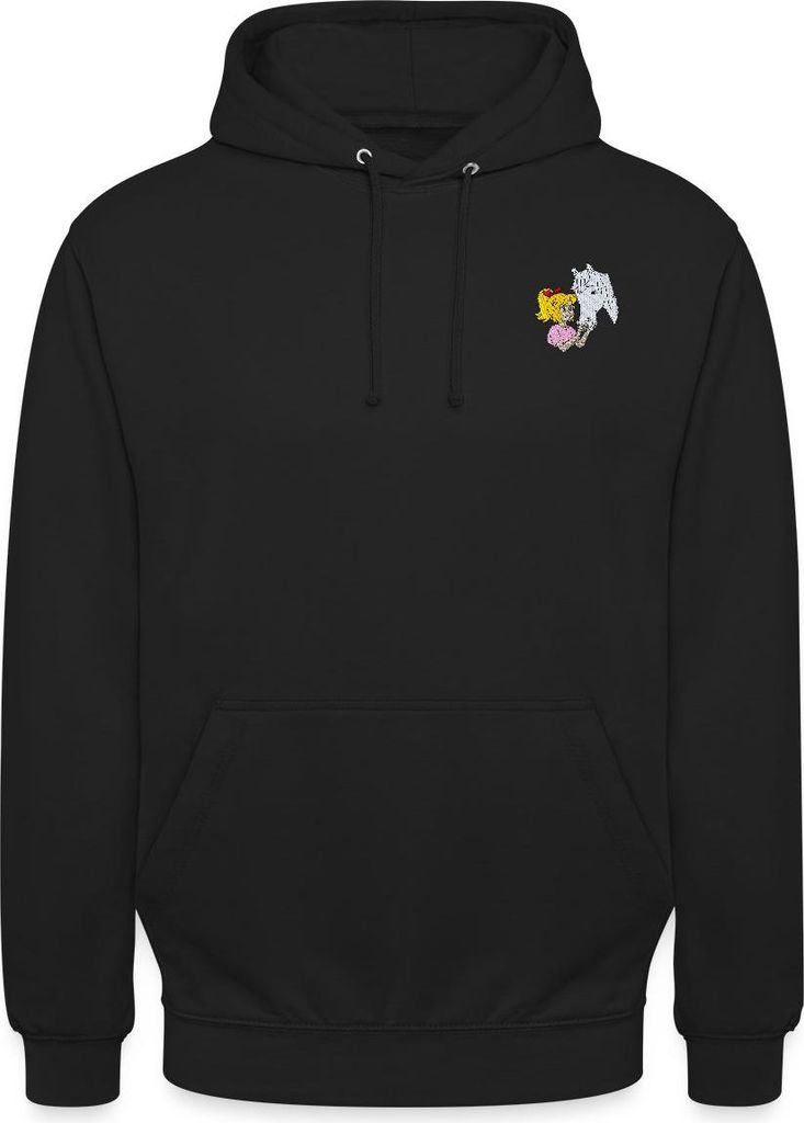 Spreadshirt Bibi & Tina Bibi und Sabrina Stick Uni Hoodie, M, Schwarz