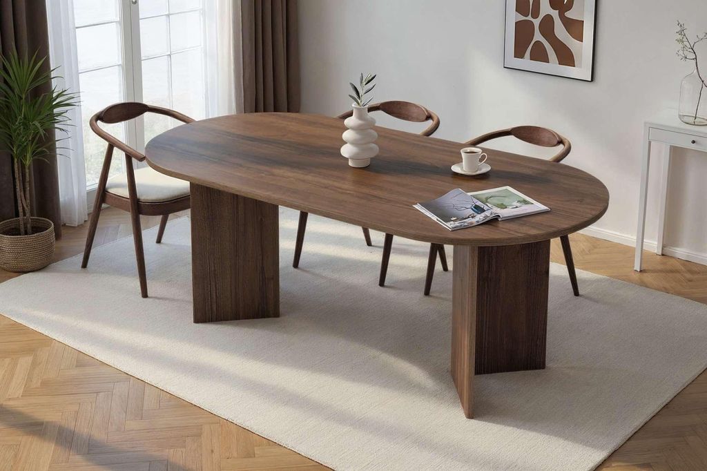 Skye Decor, Sabella - Walnut, Esstisch, Nussbaum, 100 % Produktbild 