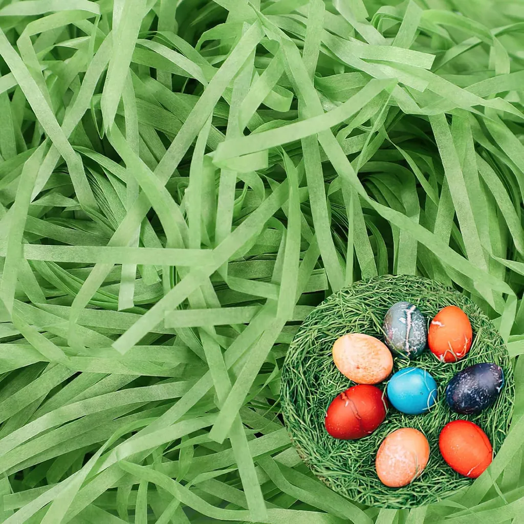 Papier de Soie Vert pour Garniture de Panier de Pâques, Coffret de 200g