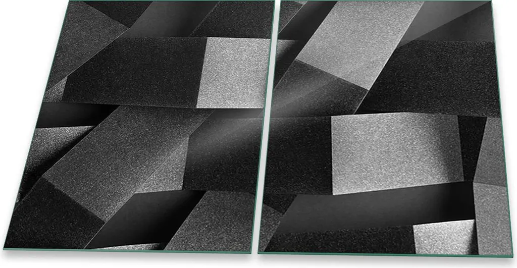 Piastre di copertura per fornelli Vetro per alzatina in ceramica universale 2 pezzi 2x40x52 3D Efekt