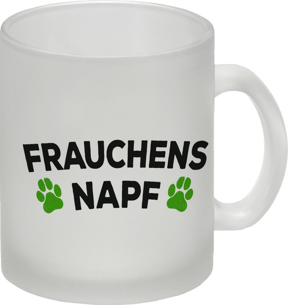 Frauchens Napf Glas Tasse