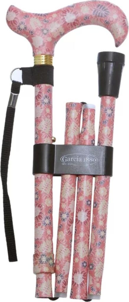 Garcia 1880 Bastone pieghevole – Rosa con motivo floreale – Immagine del prodotto 