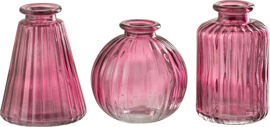 Vase Tola Fuchsia J-Line en Verre - Décoration de Mariage et Évènement