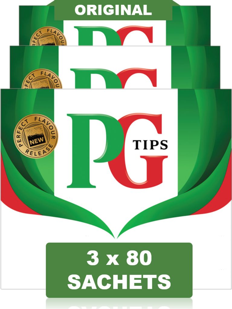 PG Tips - Original Schwarztee - 3 x 80 Teebeutel Produktbild 