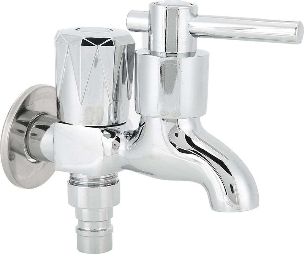 G1/2in einzelne kalte Doppelköpfe Wasserhahn 1 Einlass 2 Auslass Dual Use Waschmaschine Wasserhahn