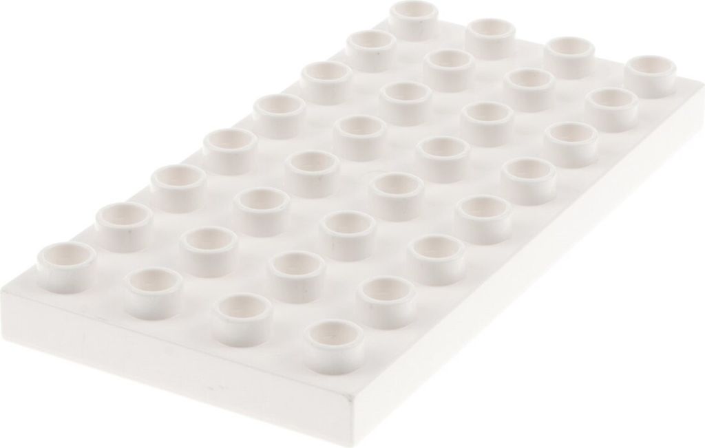 1x Lego Duplo Bau Platte 4x8 weiß Basic Grundplatte 6109109 Produktbild 
