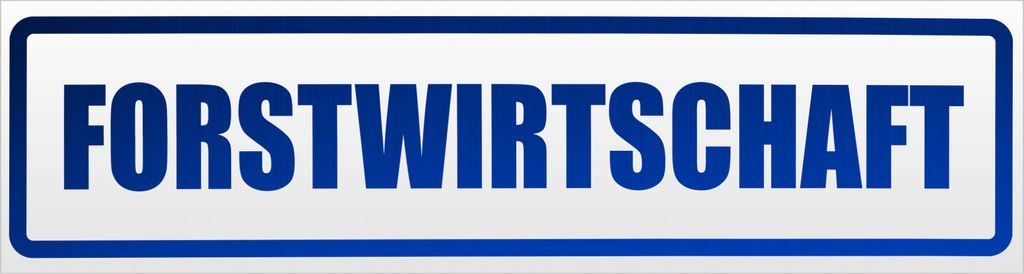 Kiwistar Forstwirtschaft Magnetschild Schild magnetisch - 30cm Blau - reflektierend - Magnetfolie für Auto PKW Kfz