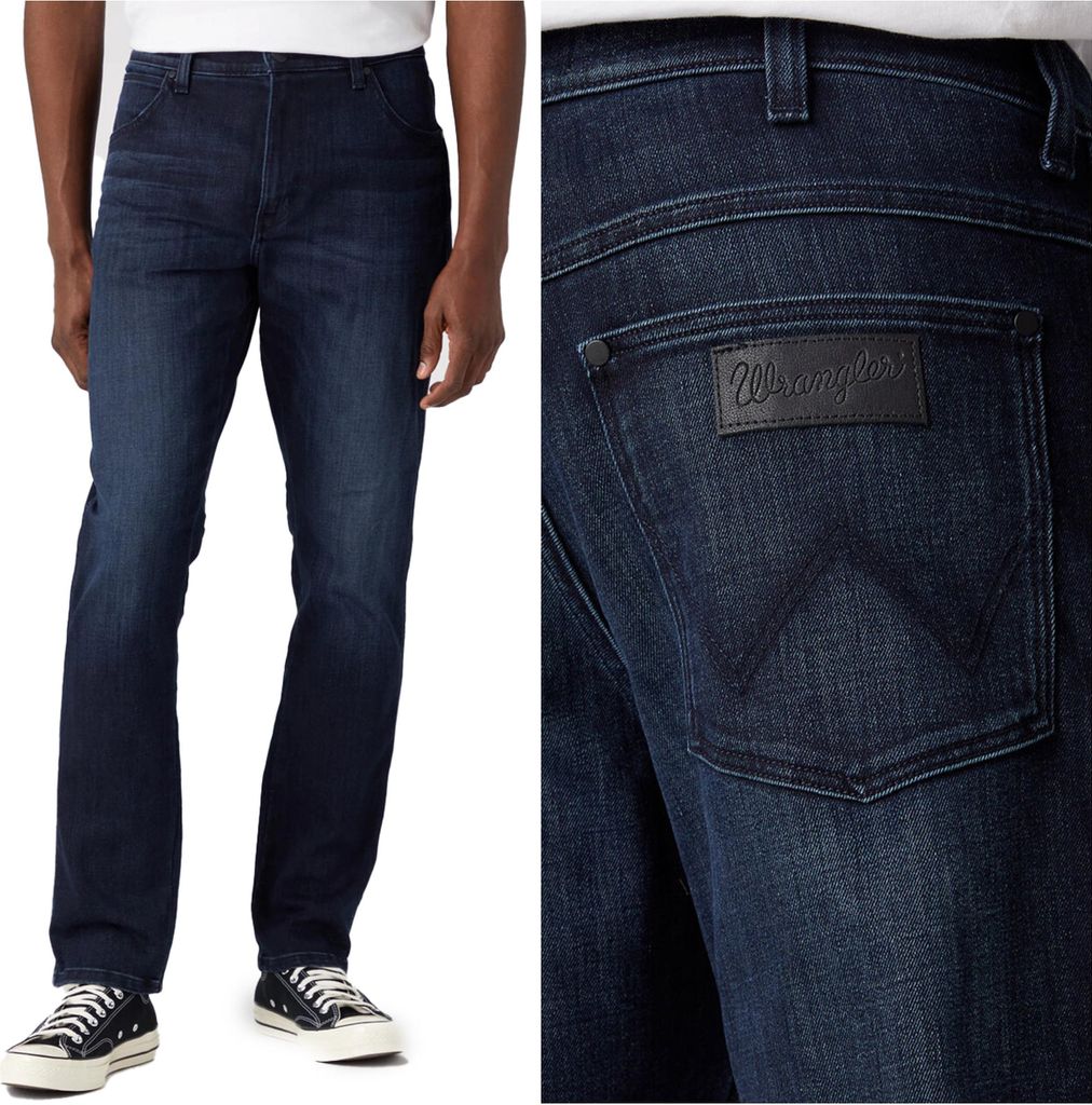WRANGLER, Herren Jeanshosen, Straight fit, RIVER, W31 L34, Blau, Jeans, baggyjeans, buggy
